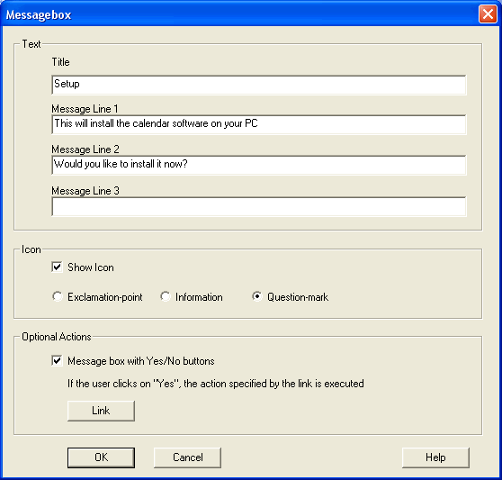 CDMenuPro Message box settings