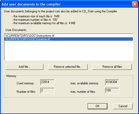 insert user documents to your autorun cd menu